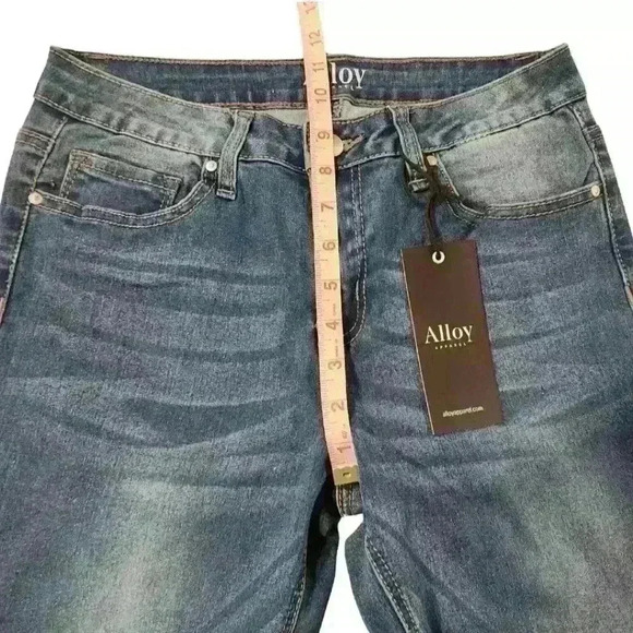 Alloy Apparel Siena High Waist Skinny Medium Wash Tall Denim Blue Jeans - Picture 3 of 10